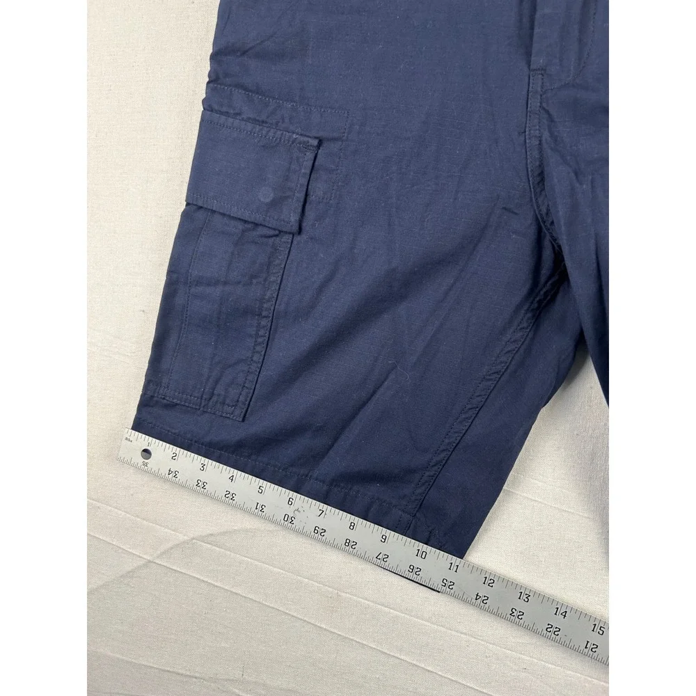 Levis Mens Carrier Cargo Shorts Navy Blue Ripstop Loose Fit Size 32 232510155